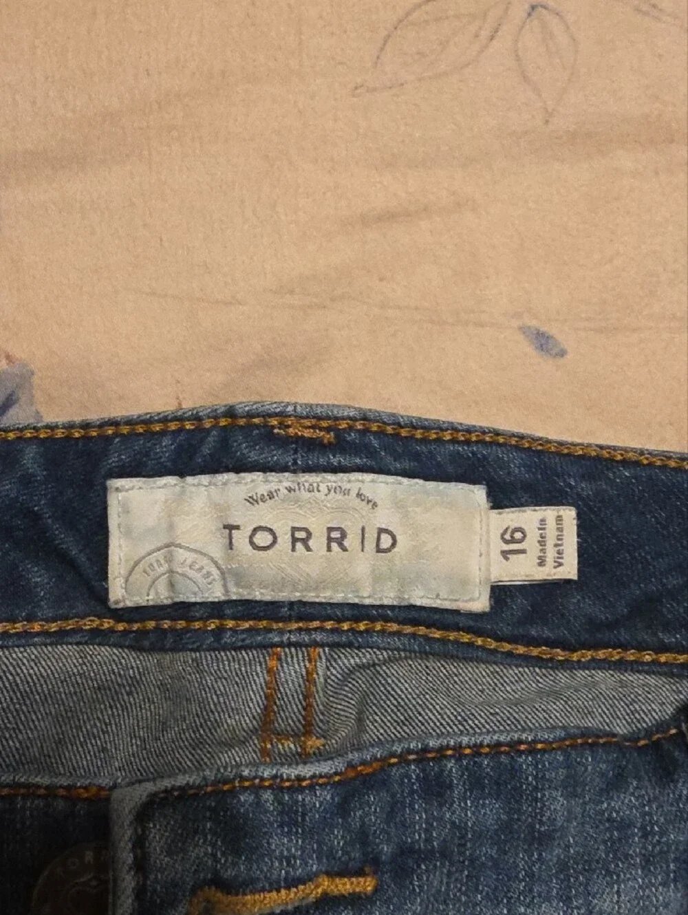 Torrid Blue Denim Jeans with Contrast Stitching